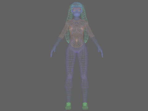 Sweet cartoon girl V27508 3D Model