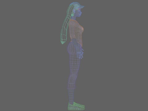 Sweet cartoon girl V27508 Modèle 3D