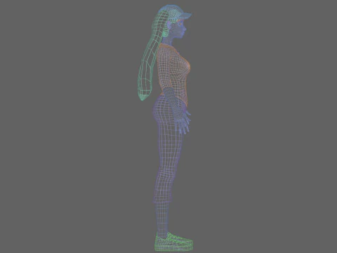Sweet cartoon girl V27508 3D Model