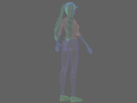 Sweet cartoon girl V27508 Modèle 3D
