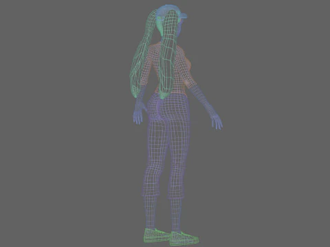 Sweet cartoon girl V27508 3D Model