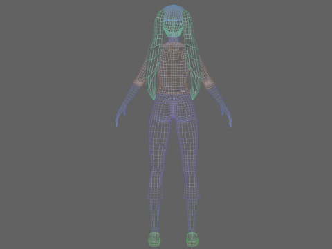 Sweet cartoon girl V27508 Modèle 3D