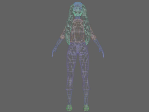 Sweet cartoon girl V27508 3D Model