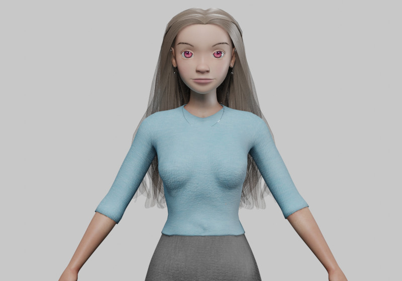 Sweet cute girl V30933 3Dモデル .c4d .max .obj .3ds .fbx .stl .blend 