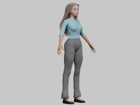 Sweet cute girl V30933 3D Model