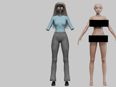 Sweet cute girl V30933 3D Model