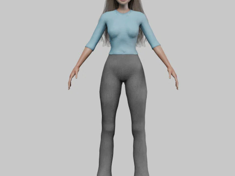 Sweet cute girl V30933 3D Model