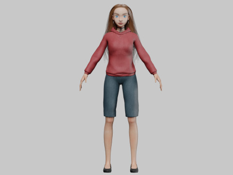 Sweet pretty girl V32267 Modelo 3D
