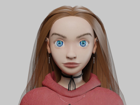 Sweet pretty girl V32267 Modelo 3D