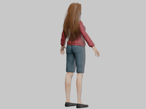 Sweet pretty girl V32267 Modelo 3D