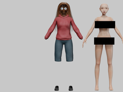 Sweet pretty girl V32267 Modelo 3D