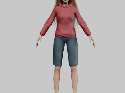Sweet pretty girl V32267 Modelo 3D