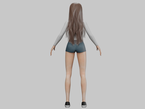 Teen pretty girl V32904 3D Modell