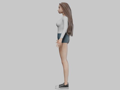 Teen pretty girl V32904 3D Modell