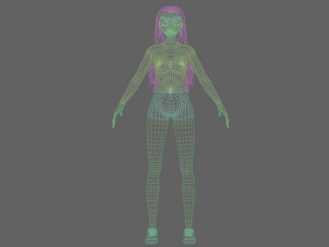Teen pretty girl V32904 3D Modell
