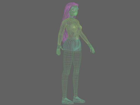 Teen pretty girl V32904 3D Modell