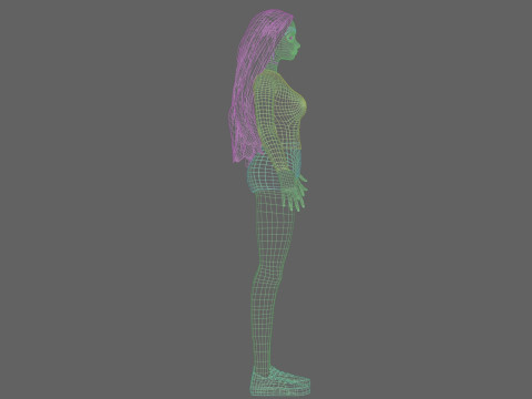 Teen pretty girl V32904 3D Modell