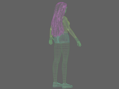 Teen pretty girl V32904 3D Modell