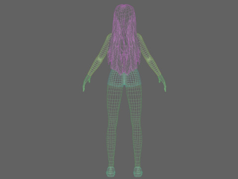 Teen pretty girl V32904 3D Modell