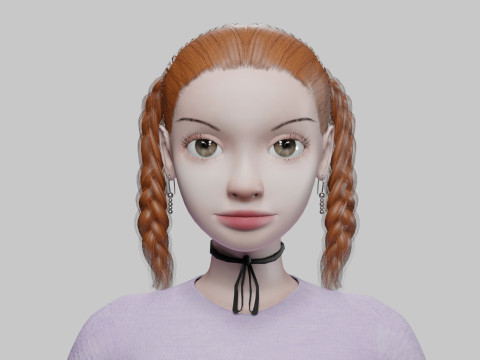 Young pretty girl V26334 3Dモデル