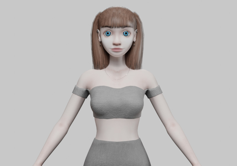 Basic young girl V20799 3D मॉडल .c4d .max .obj .3ds .fbx .stl .blend 