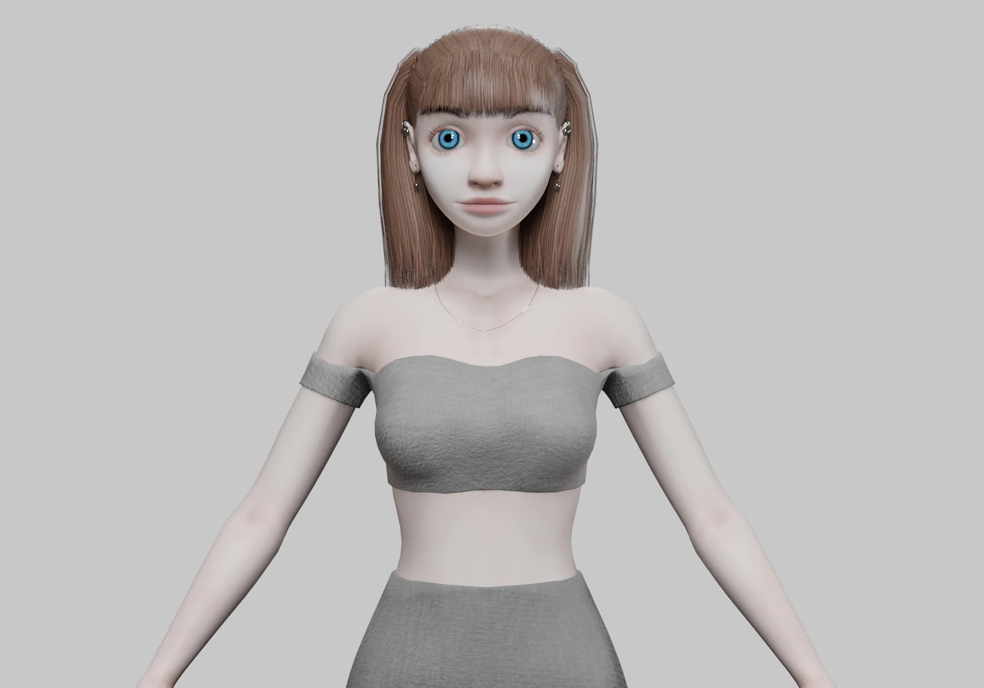Basic young girl V20799 3D Model .c4d .max .obj .3ds .fbx .stl .blend 