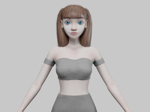 Basic young girl V20799 Modello 3D