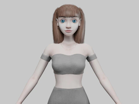 Grundlegendes junges M&auml;dchen V20799 3D Modell