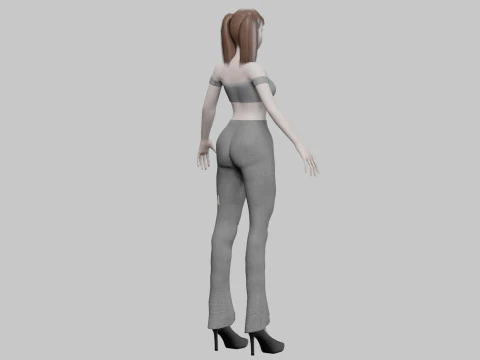 Basic young girl V20799 3D Model