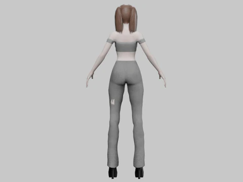 Basic young girl V20799 3D Model