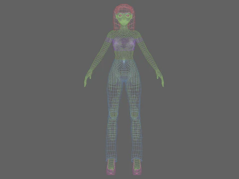 Basic young girl V20799 3D Model