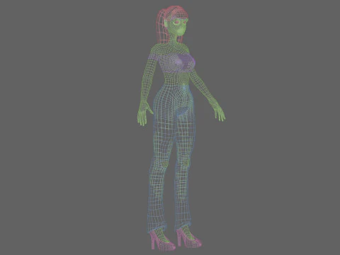 Basic young girl V20799 3D Model