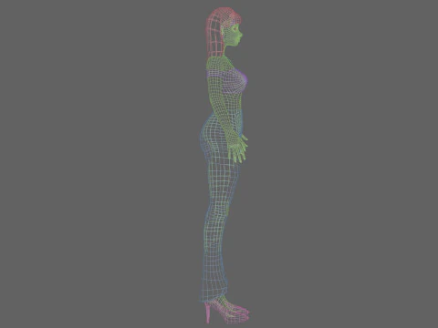 Basic young girl V20799 3D Model