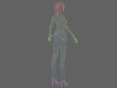 Basic young girl V20799 3D Model