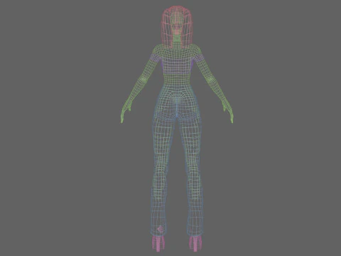 Basic young girl V20799 3D Model