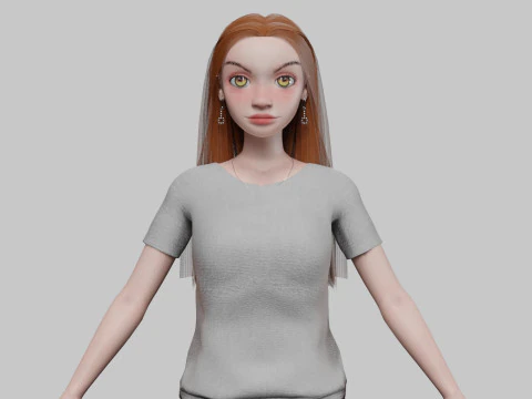 Beautiful young girl V29194 3D Model