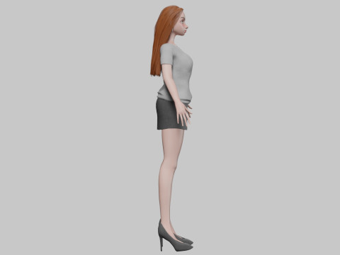 Beautiful young girl V29194 3D Model