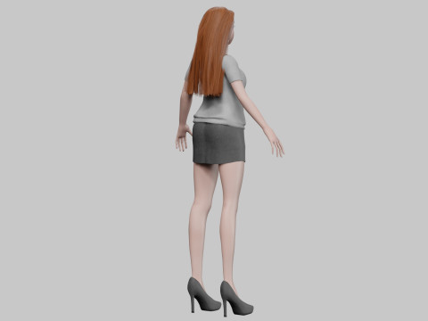 Beautiful young girl V29194 3D Model