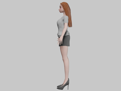 Beautiful young girl V29194 3D Model