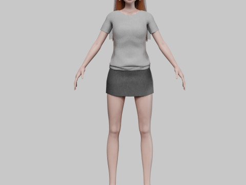 Beautiful young girl V29194 3D Model