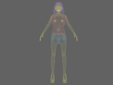 Beautiful young girl V29194 3D Model