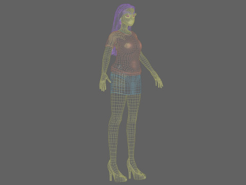 Beautiful young girl V29194 3D Model