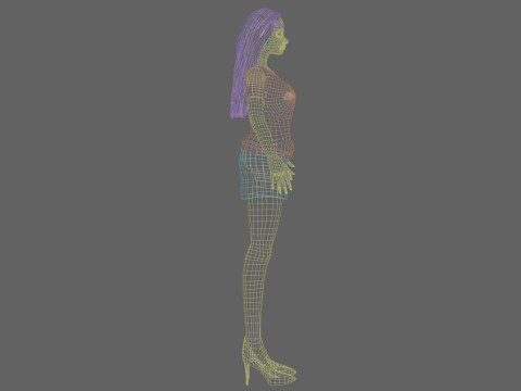 Beautiful young girl V29194 3D Model