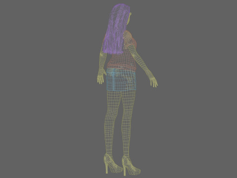 Beautiful young girl V29194 3D Model