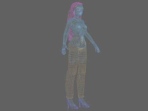 Cartoon basic girl V33737 Modelo 3D