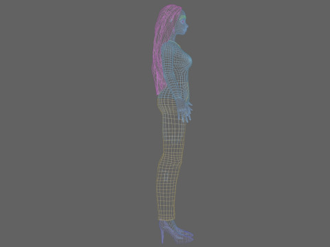 Cartoon basic girl V33737 Modelo 3D