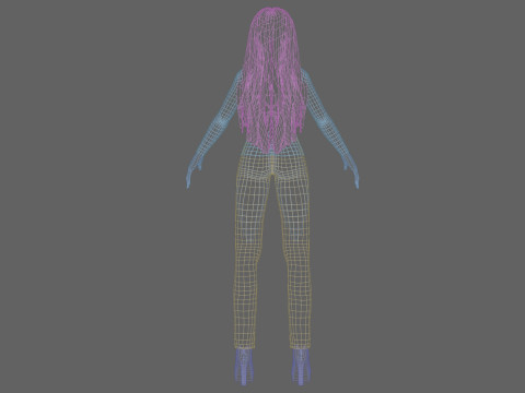 Cartoon basic girl V33737 Modelo 3D