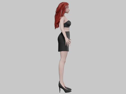 Cartoon classic girl V29014 3D Модель