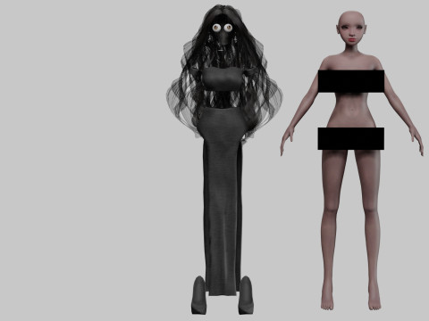 Cartoon cute girl V37741 Modelo 3D