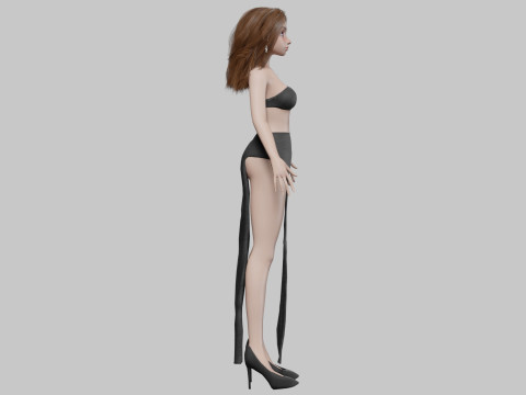 Cartoon pretty girl V32248 3Dモデル